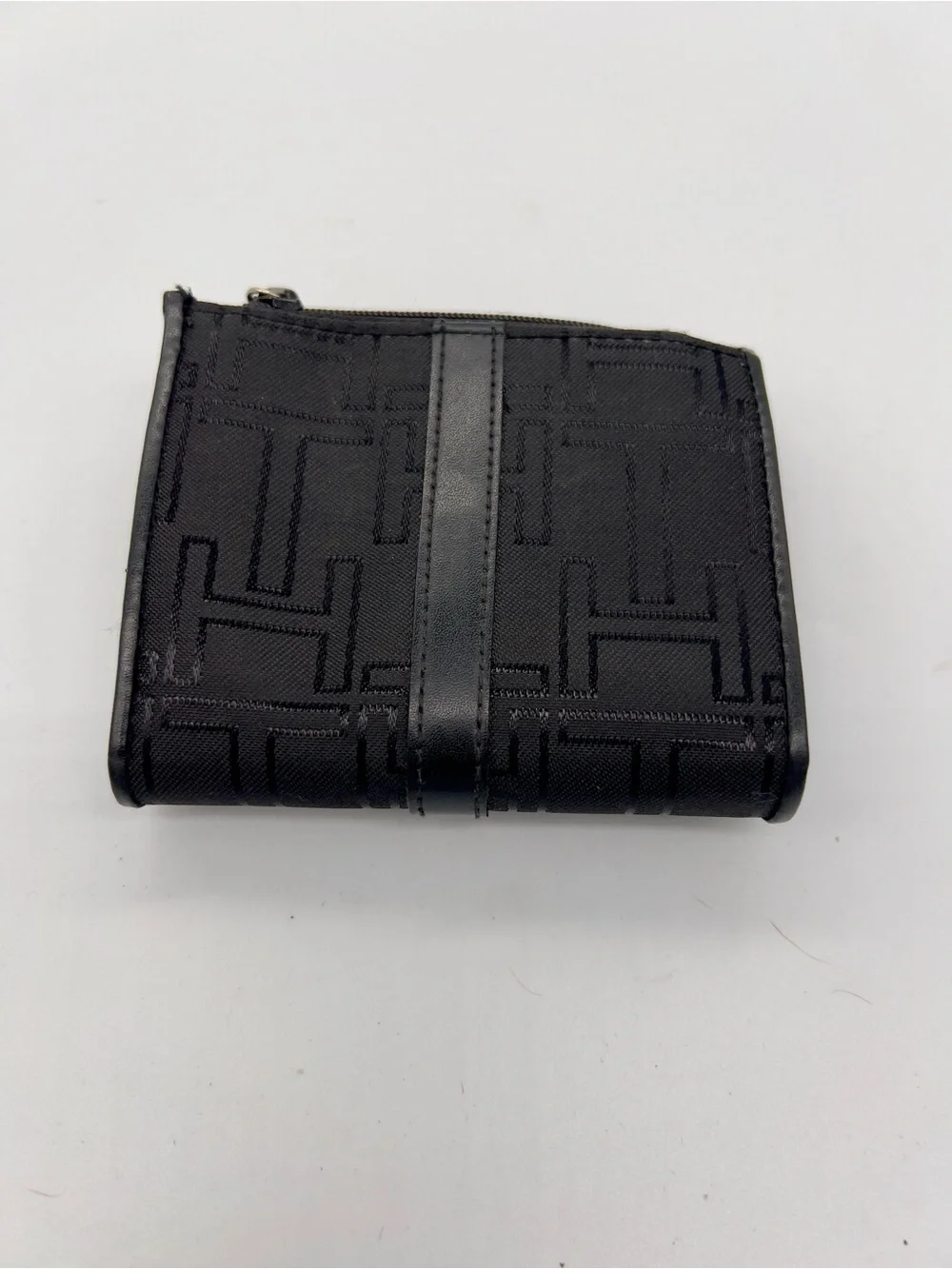 Tommy Hilfiger Black Jacquard Trifold Wallet